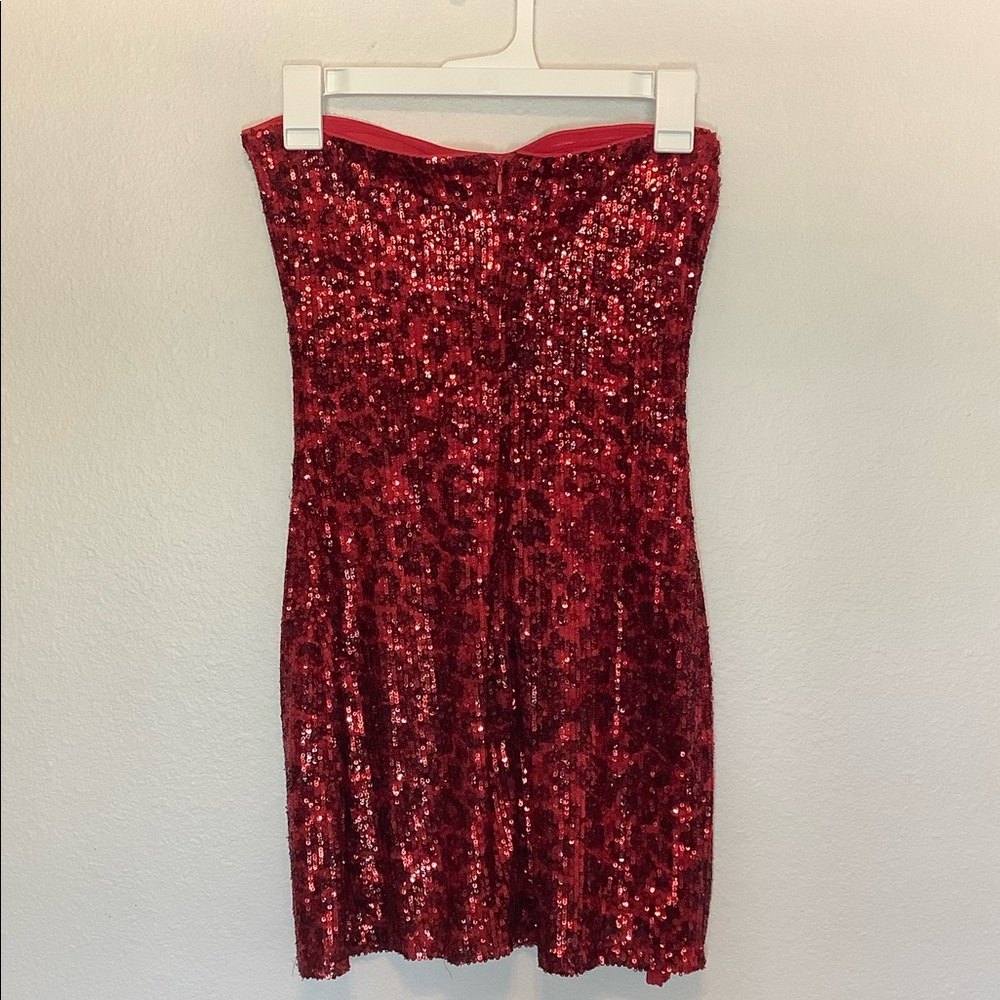 Revolve Y2K Sequin Cheetah Mini Dress - Picture 2 of 3